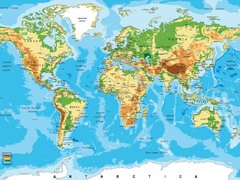 Fototapet - World Map Atlas
