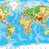 Fototapet - World Map Atlas